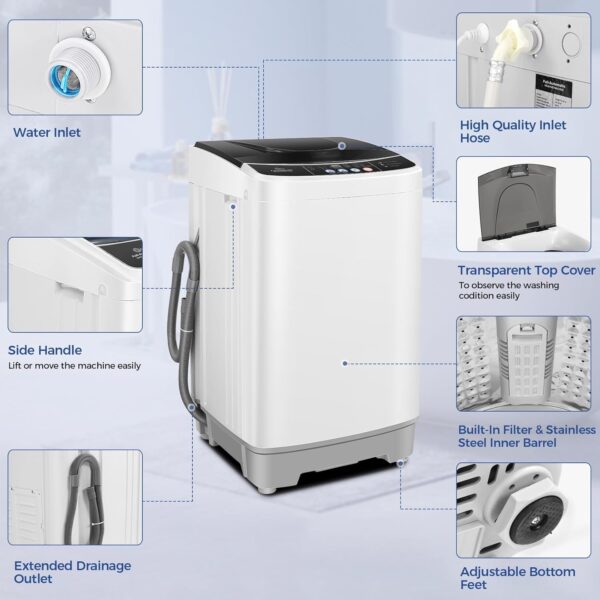 20Lbs Portable Washing Machine with Drain Pump - Image 5